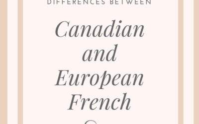 Canadian French and European French