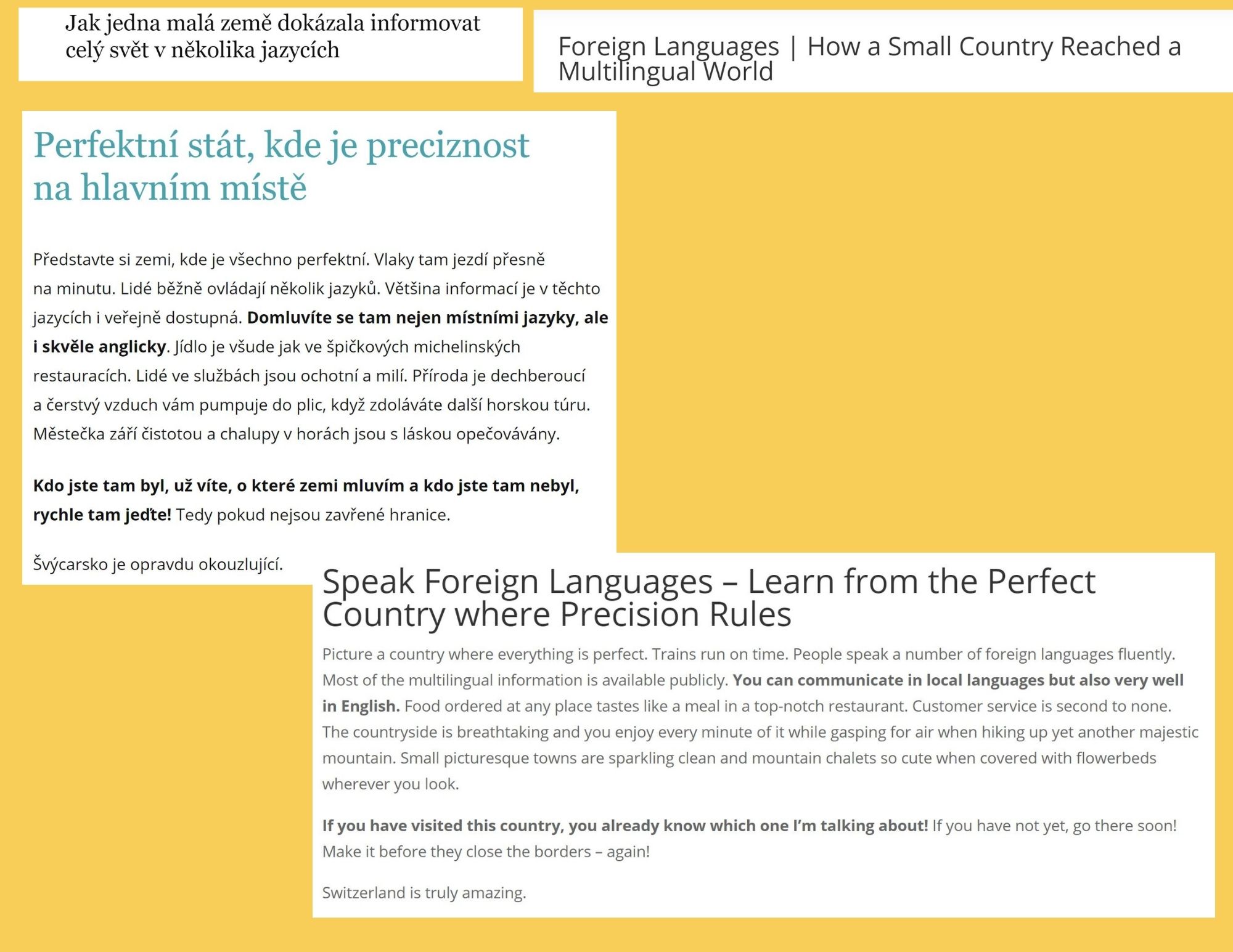 foreign language blog post